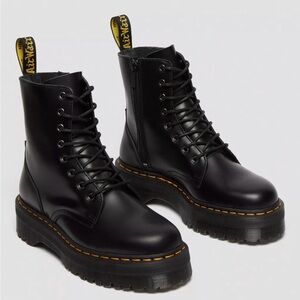 Dr. Martens Jadon Black Leather Boots Size 5